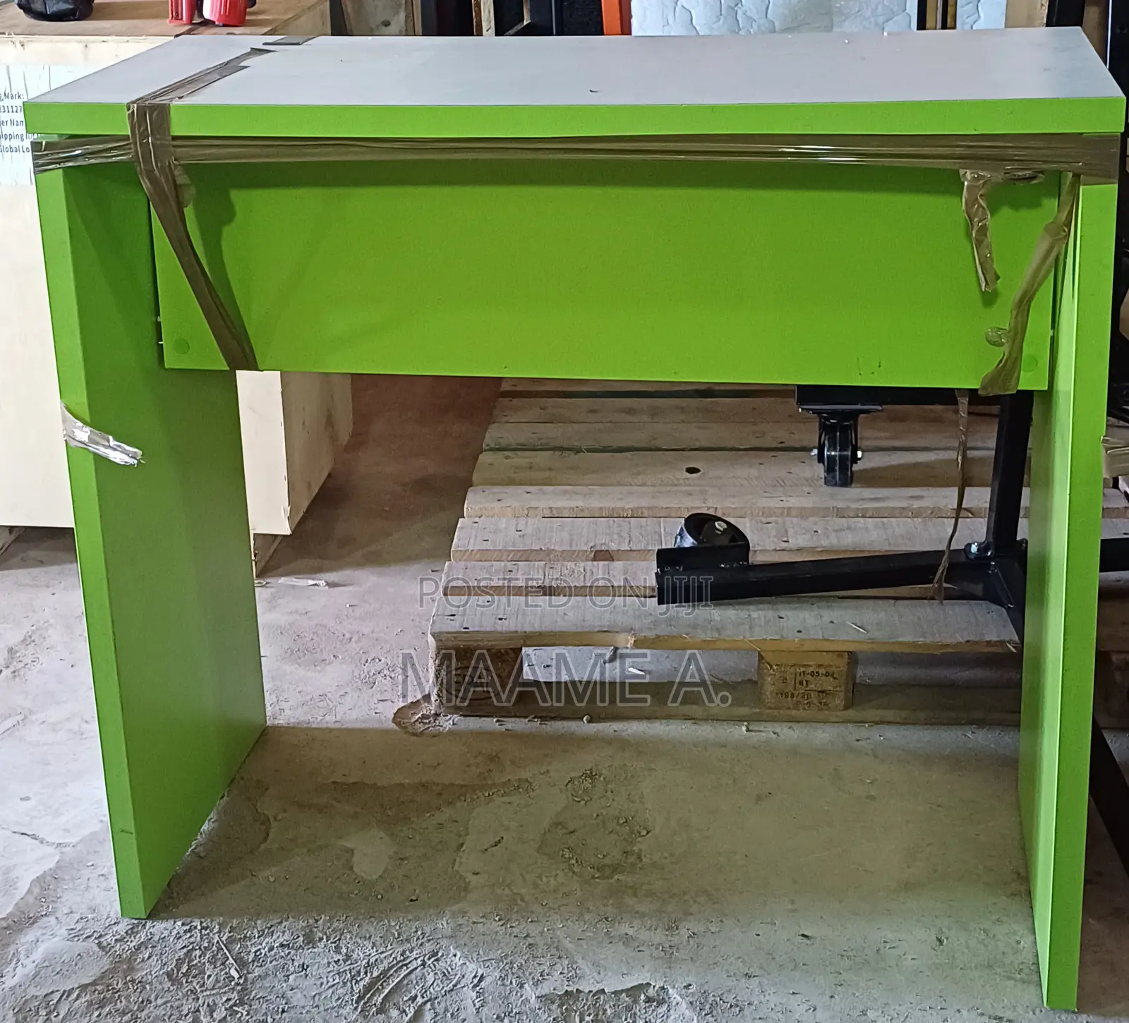 Green and White Table
