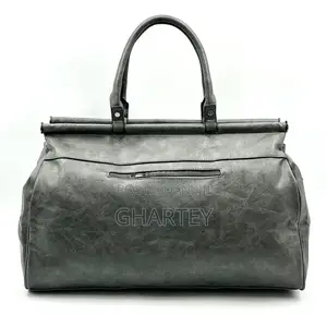 Duffle Leather Men’S Bag Gray