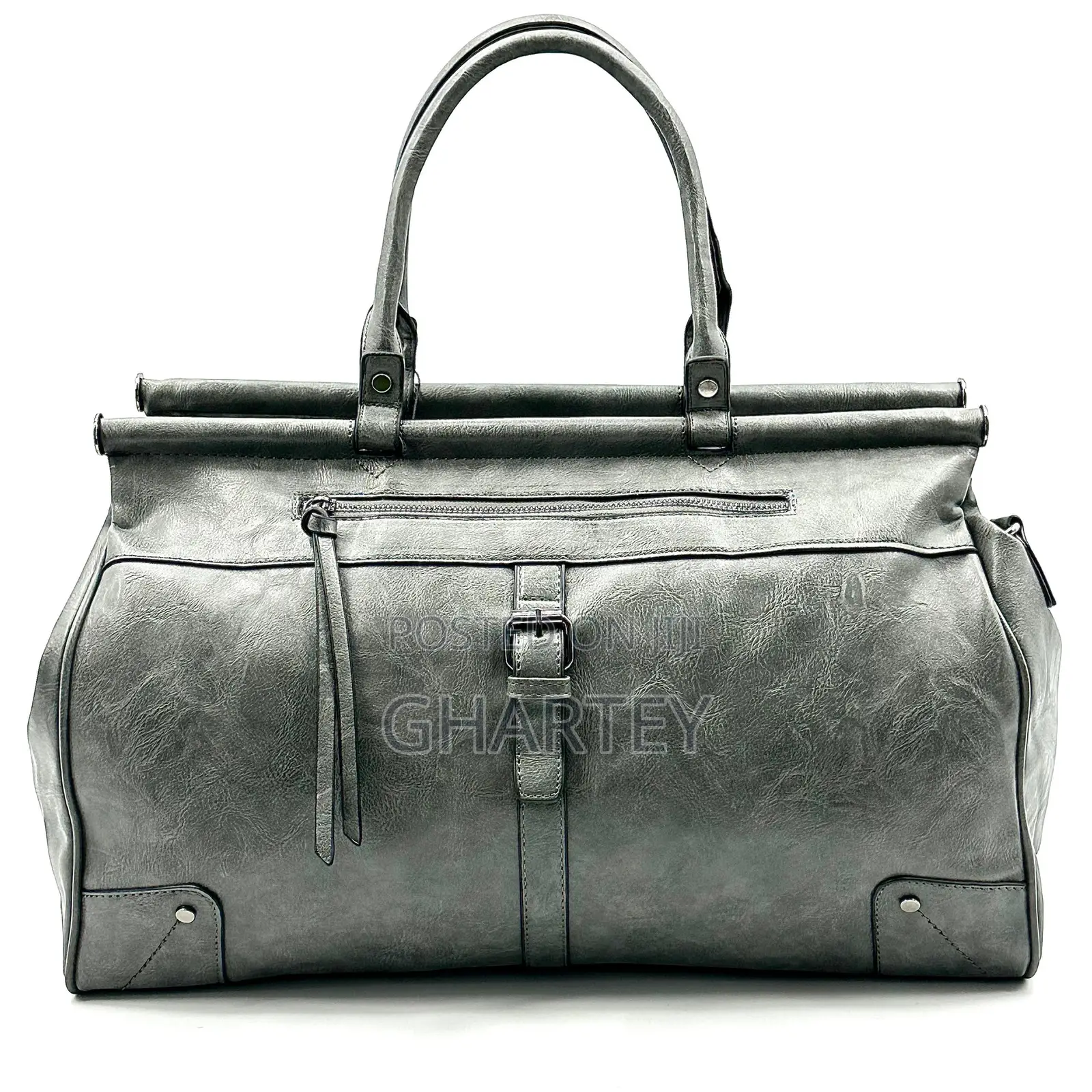 Duffle Leather Men’S Bag Gray
