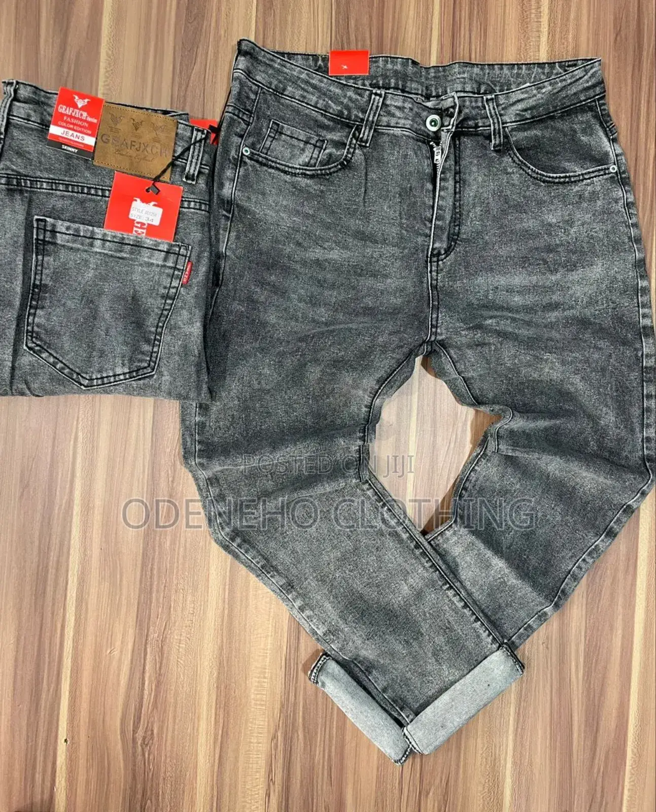 Classic Plain Jeans Trousers