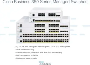 Cisco Business CBS350-48P Managed Switch | 48 Port GE | Poe