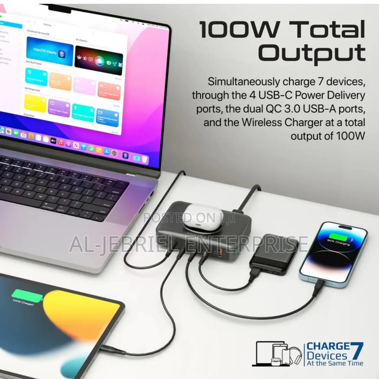 Promate Ganfast 100W Charging Station + 15W Wireless Charger