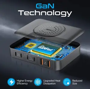 Promate Ganfast 100W Charging Station + 15W Wireless Charger