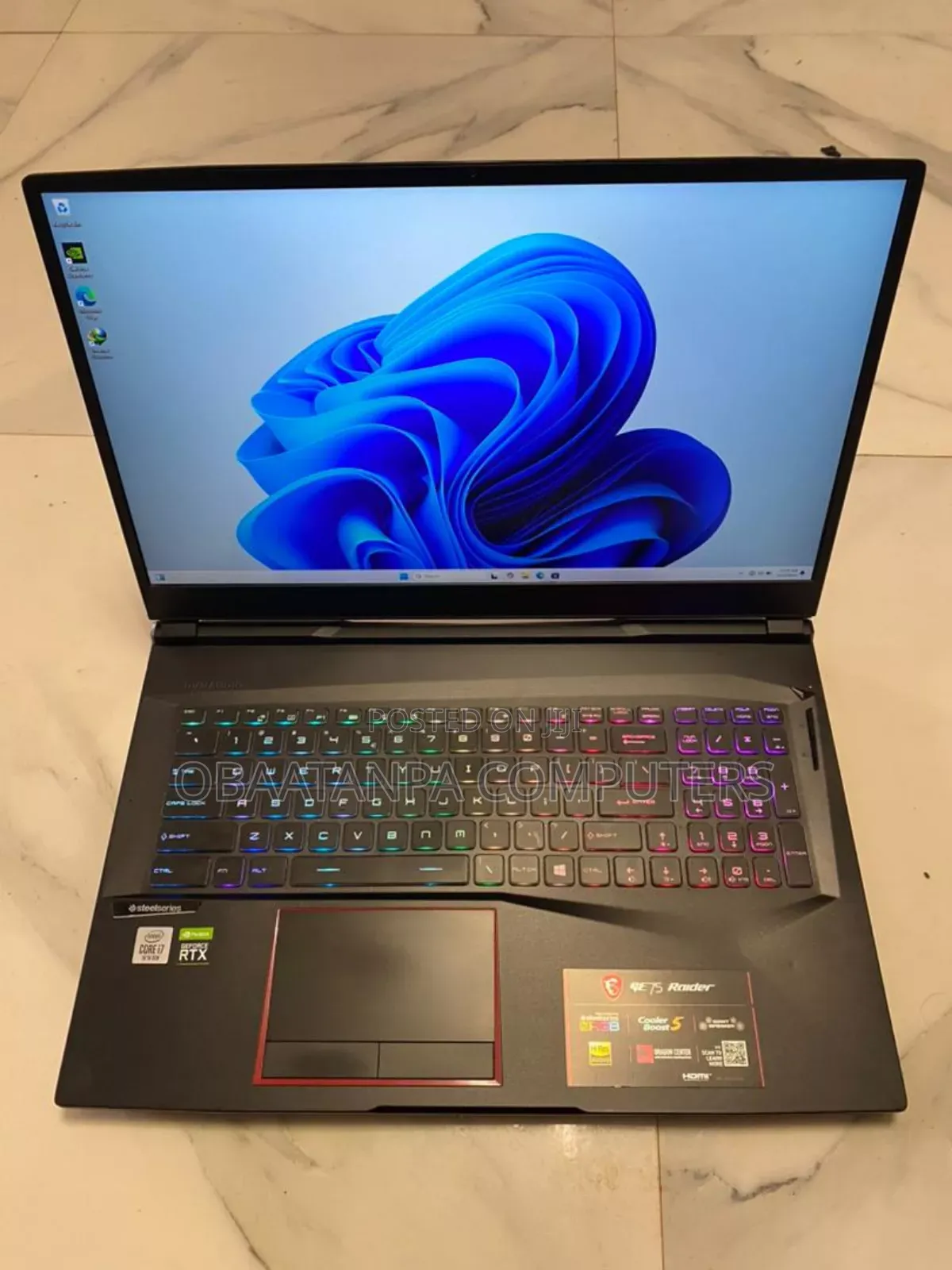 Laptop MSI GE75 Raider 10SE 16GB Intel Core I7 SSD 512GB