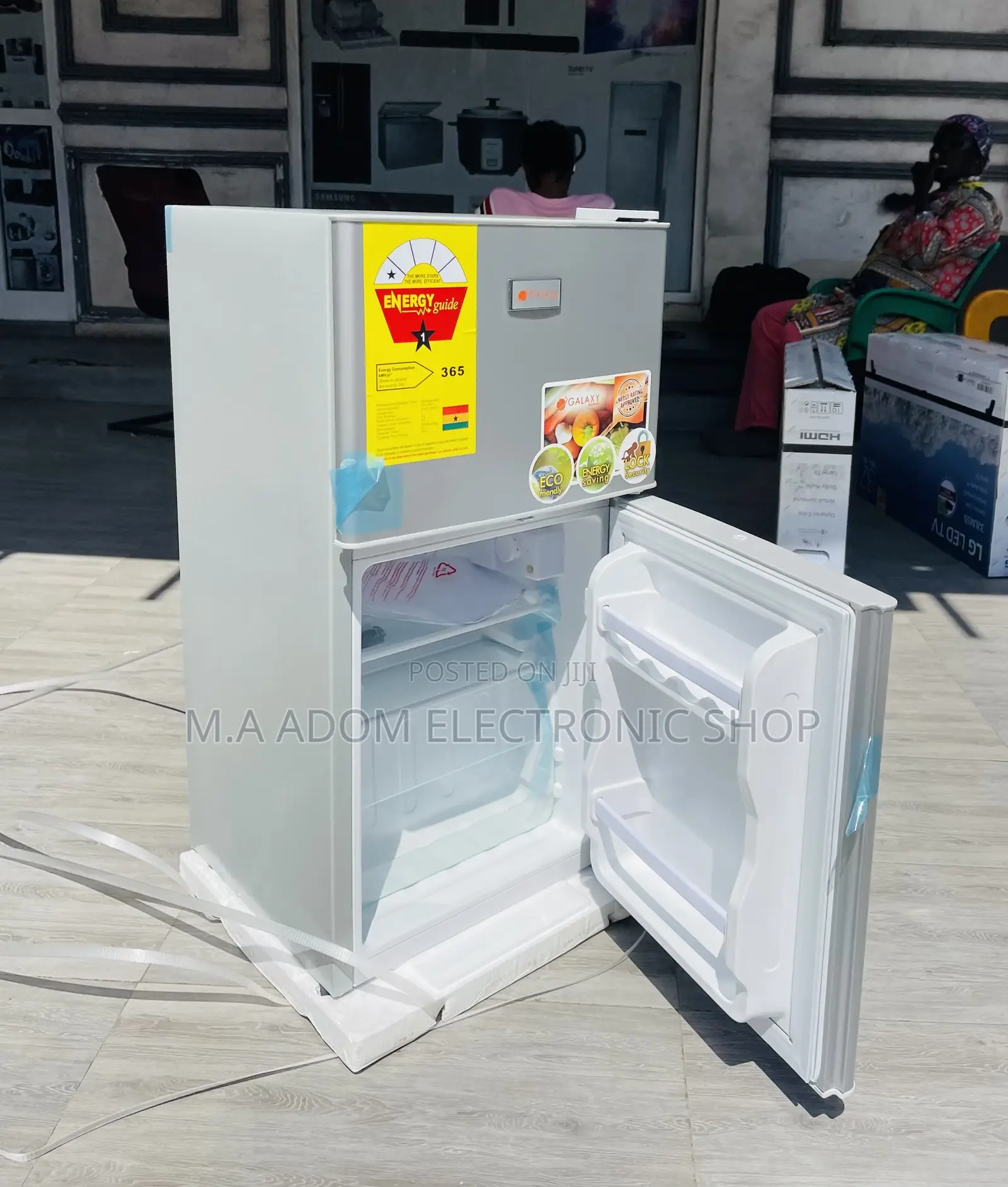 Purchase Quality Galaxy Double Door Table Top Fridge(Silver)