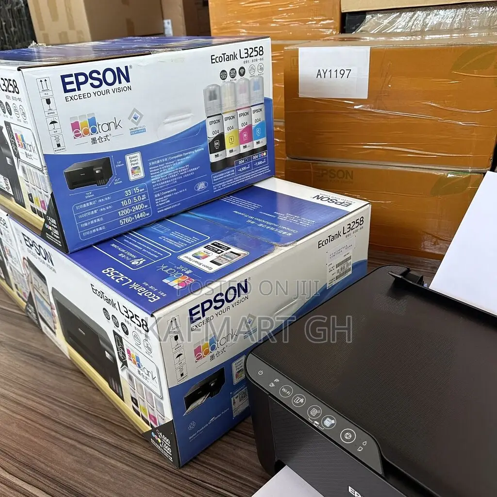 Epson L3258 Ecotank All in One Printer Colour and B W