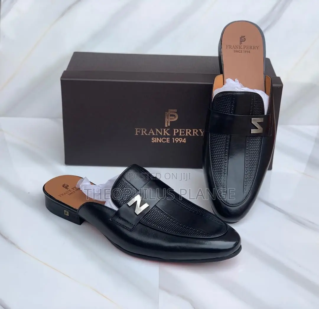 Frank Perry Black Half Shoes Leather