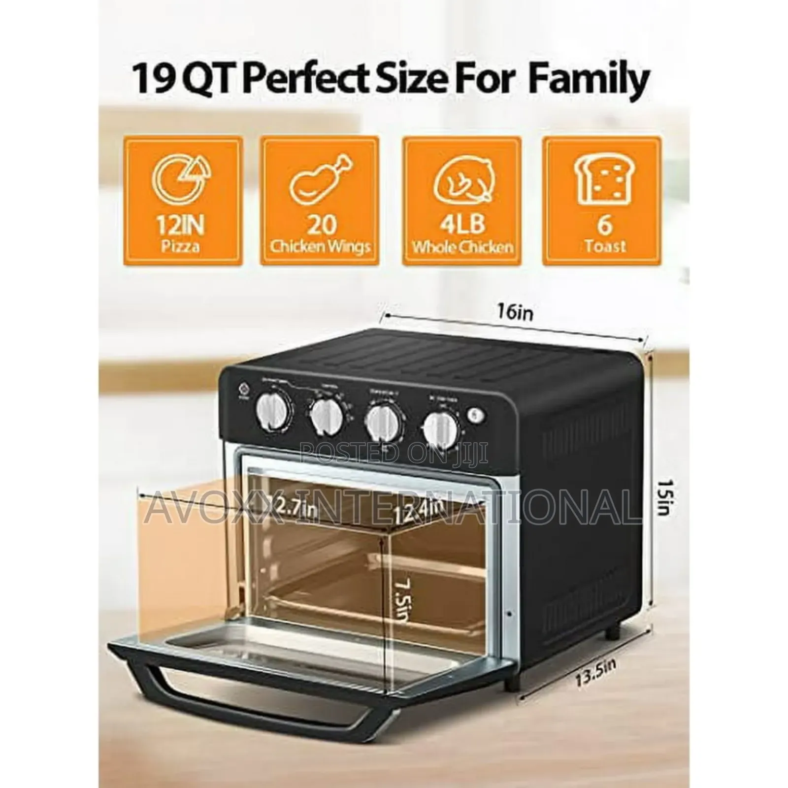 Beelicious 7-in-1 19 Quart/18l Air Fryer Toaster Oven