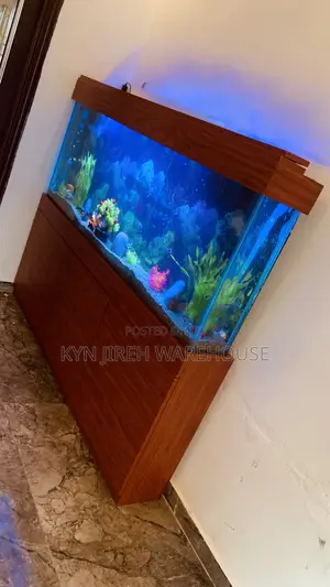 Brown Aquarium With 15 Fishes