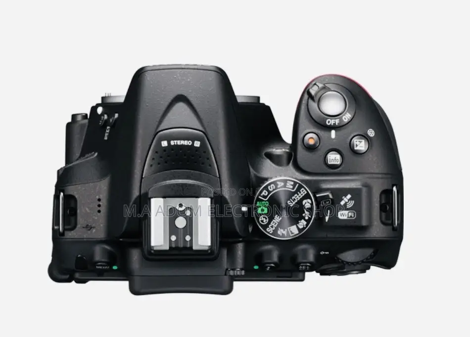 Top View Black Nikon D5300 DSLR CAMERA