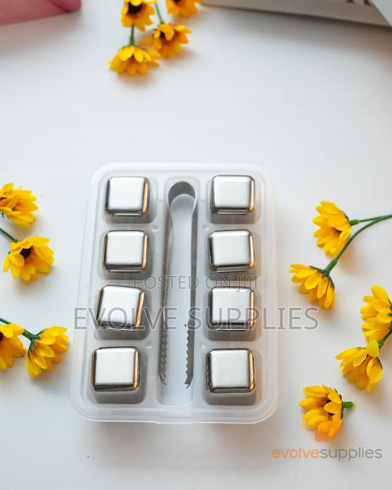 8 Pieces Whiskey Stones With Tong