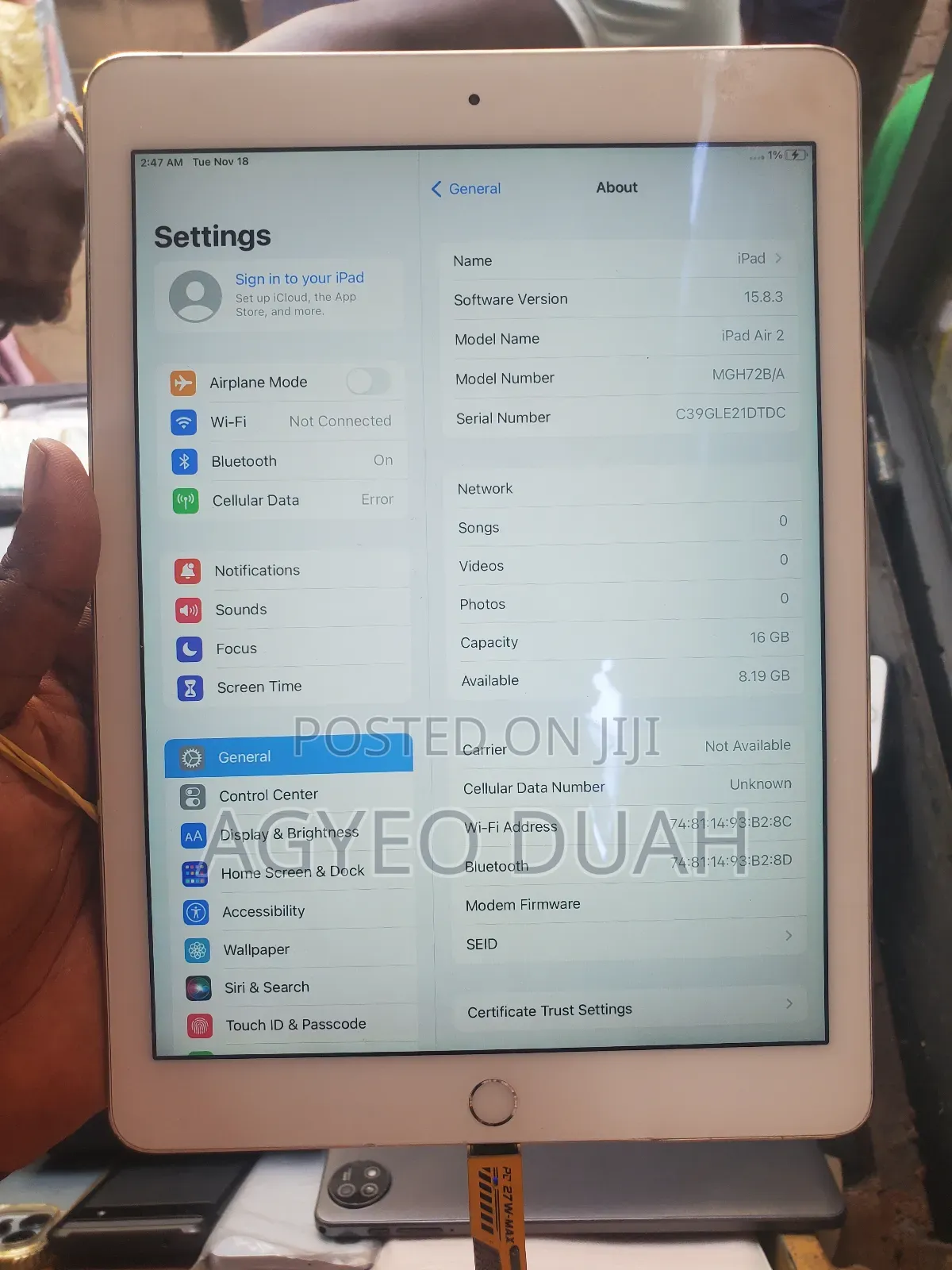 Apple iPad Air 2 16 GB Silver