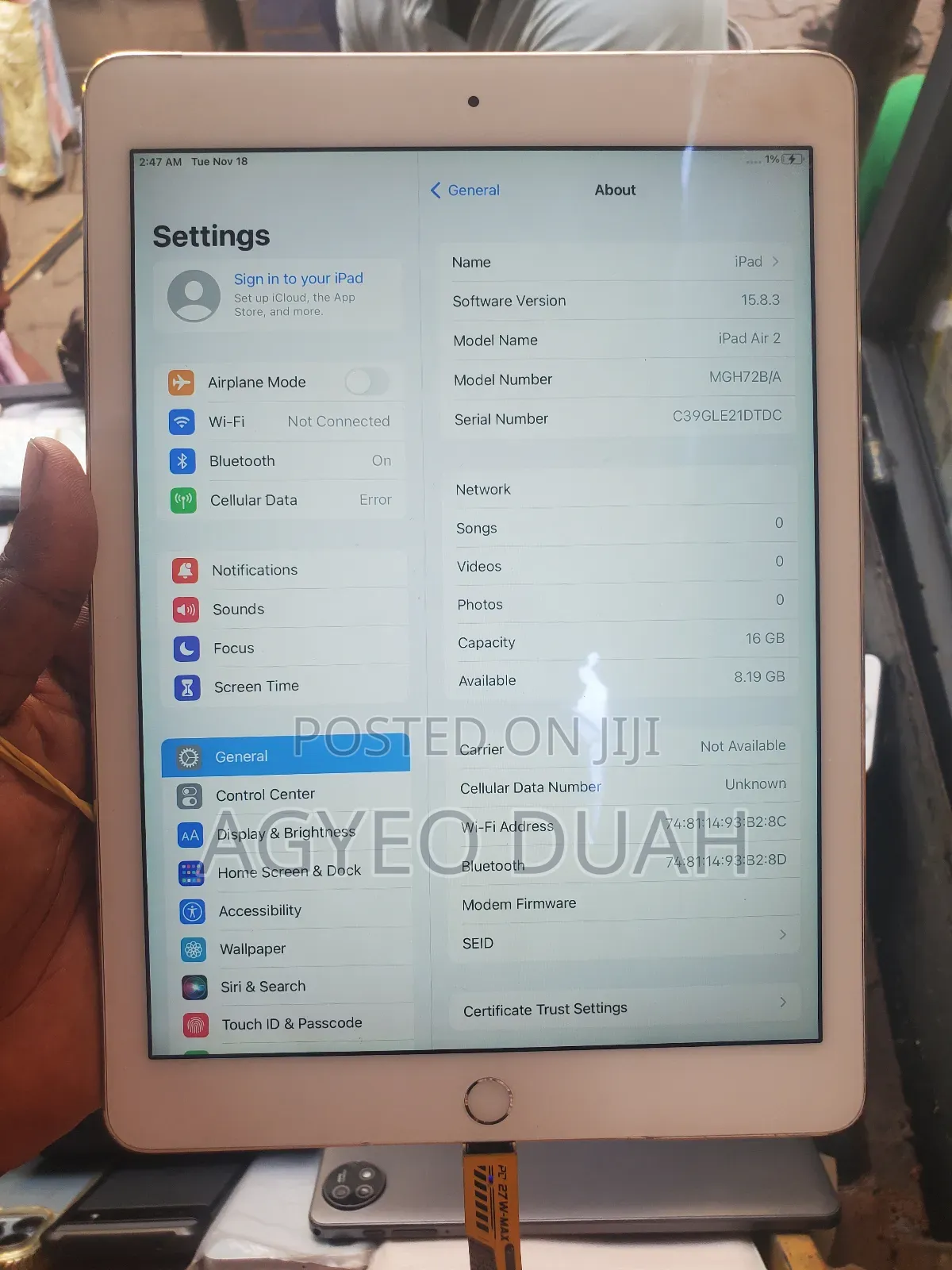 Apple iPad Air 2 16 GB Silver