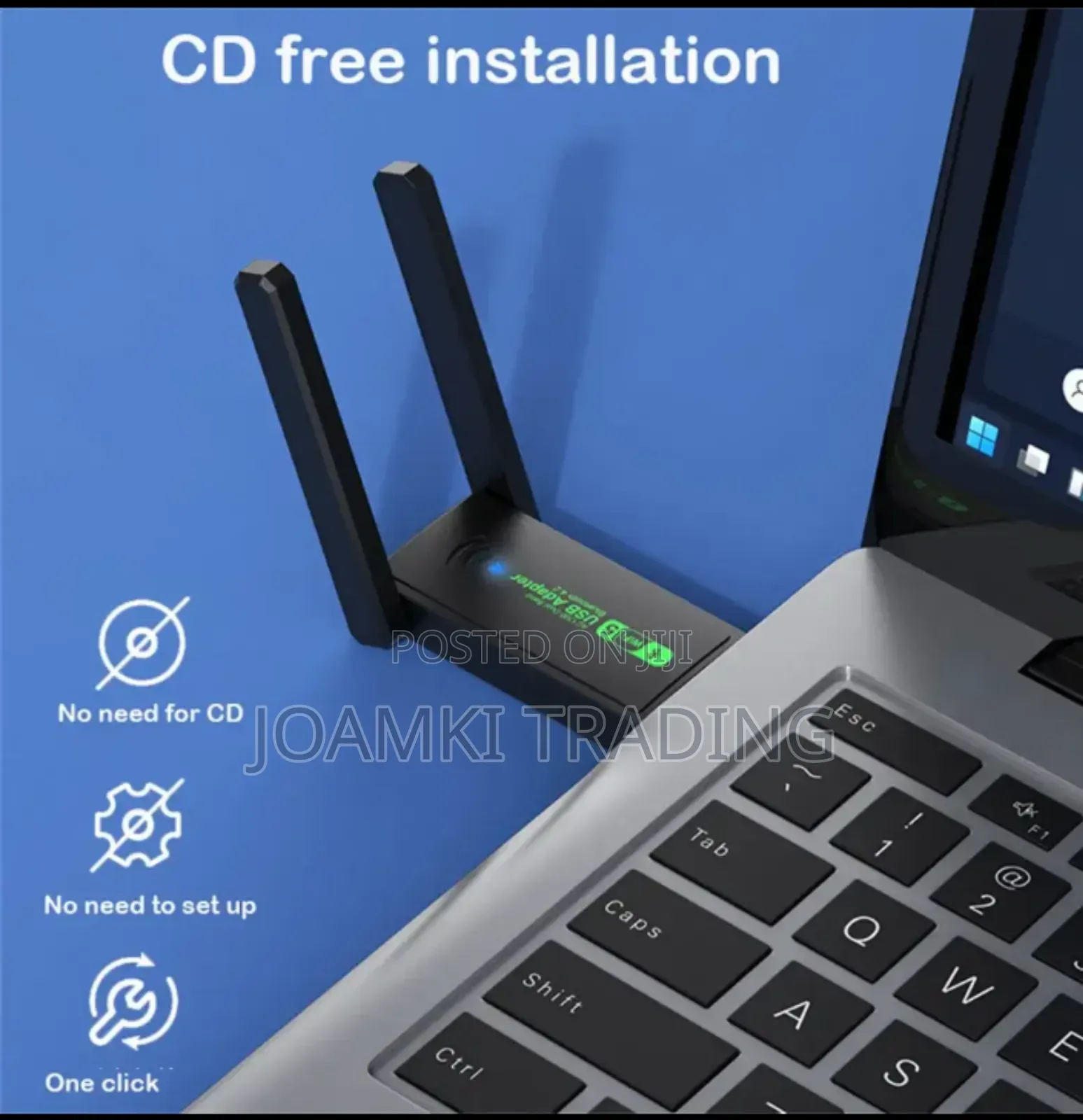 Wifi Adapter + Bluetooth Dual-Band 2g/5ghz Network Card