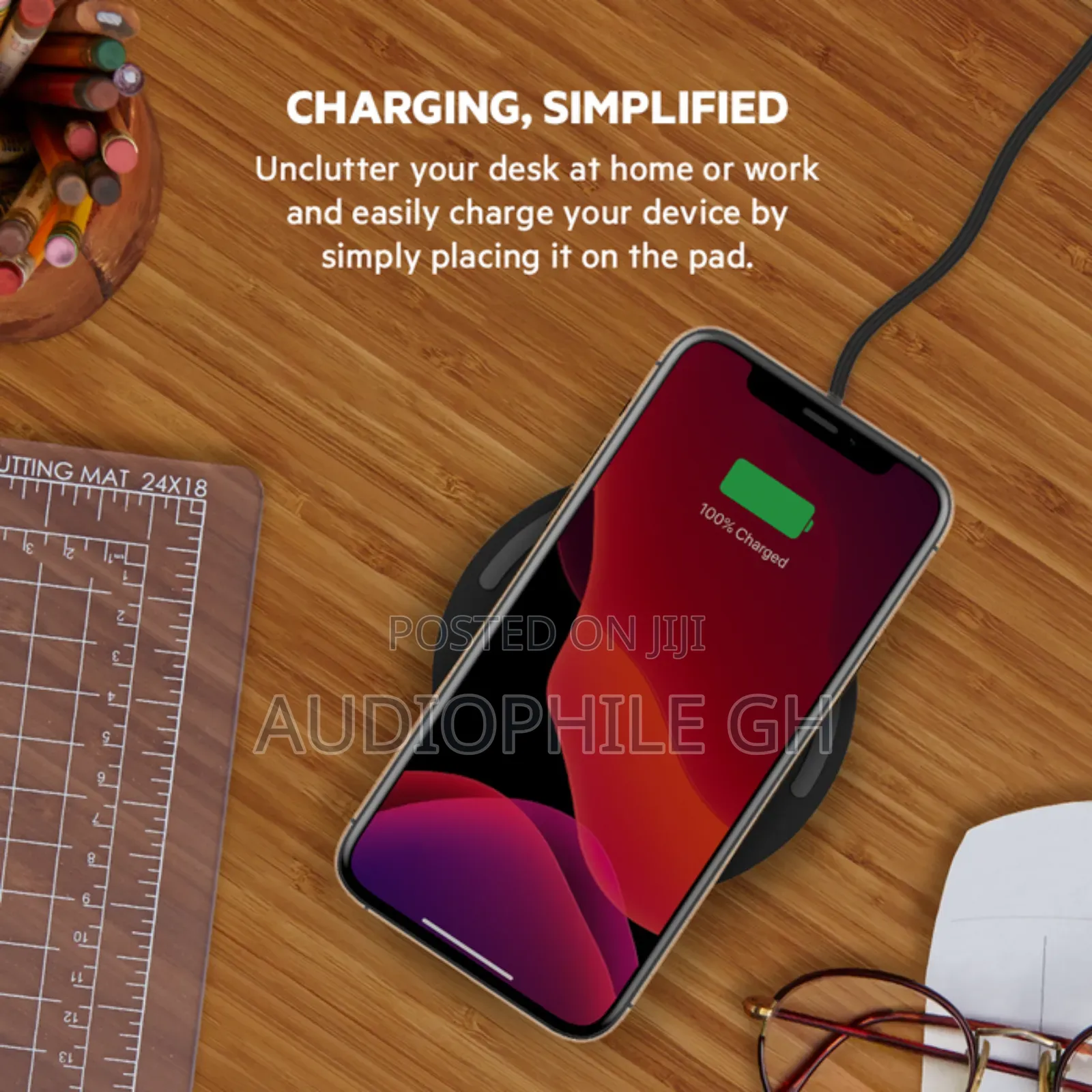 Belkin 10w Charging Pad + Qc 3.0 Wall Charger + Cable