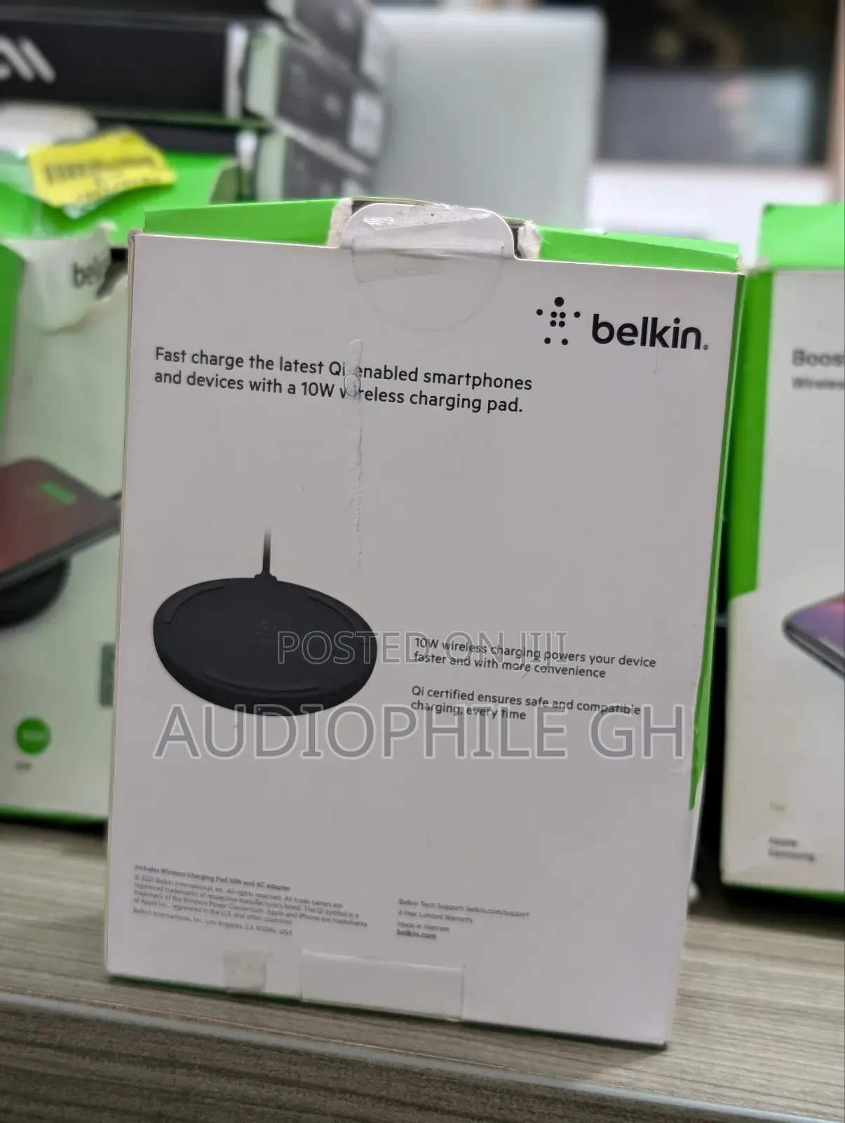 Belkin 10w Charging Pad + Qc 3.0 Wall Charger + Cable