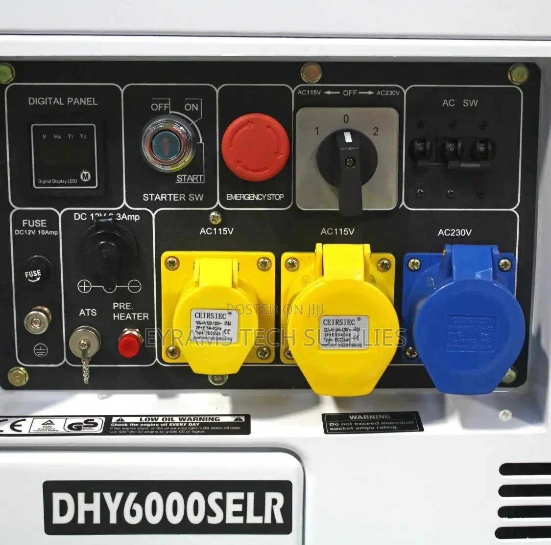 Hyundai Standby Diesel Generator 6kw 7.5kva Silenced
