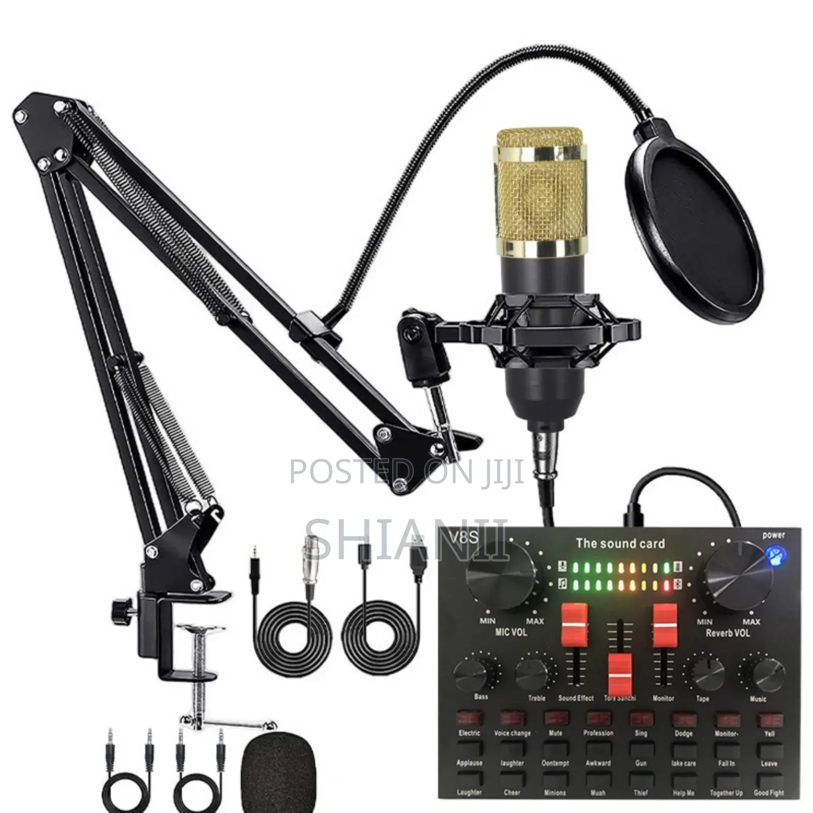 Professional Condenser With Sound Card Microphone