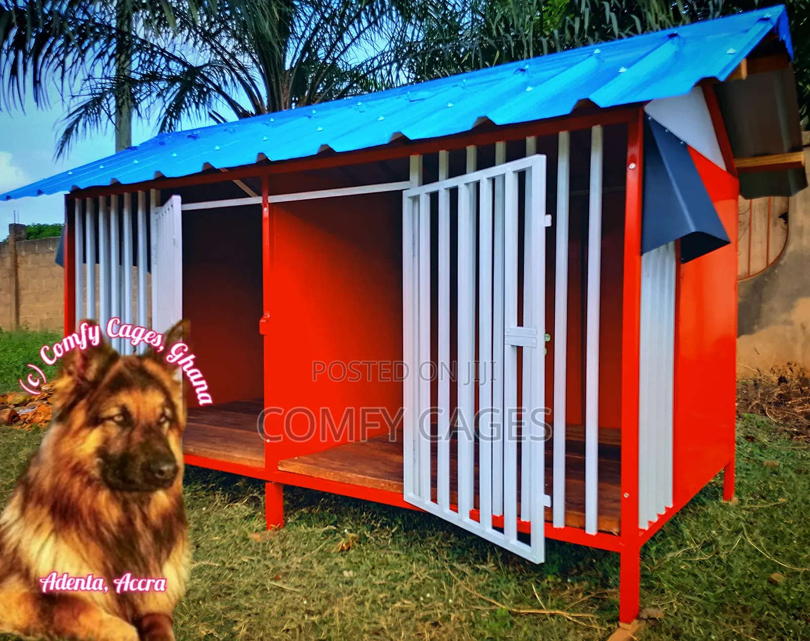 Fortified Double Galvanized Steel Comfy Security Dog Cage