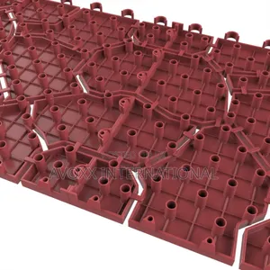 Pure Garden Interlocking Look Patio Tiles, Brick Red, 6count