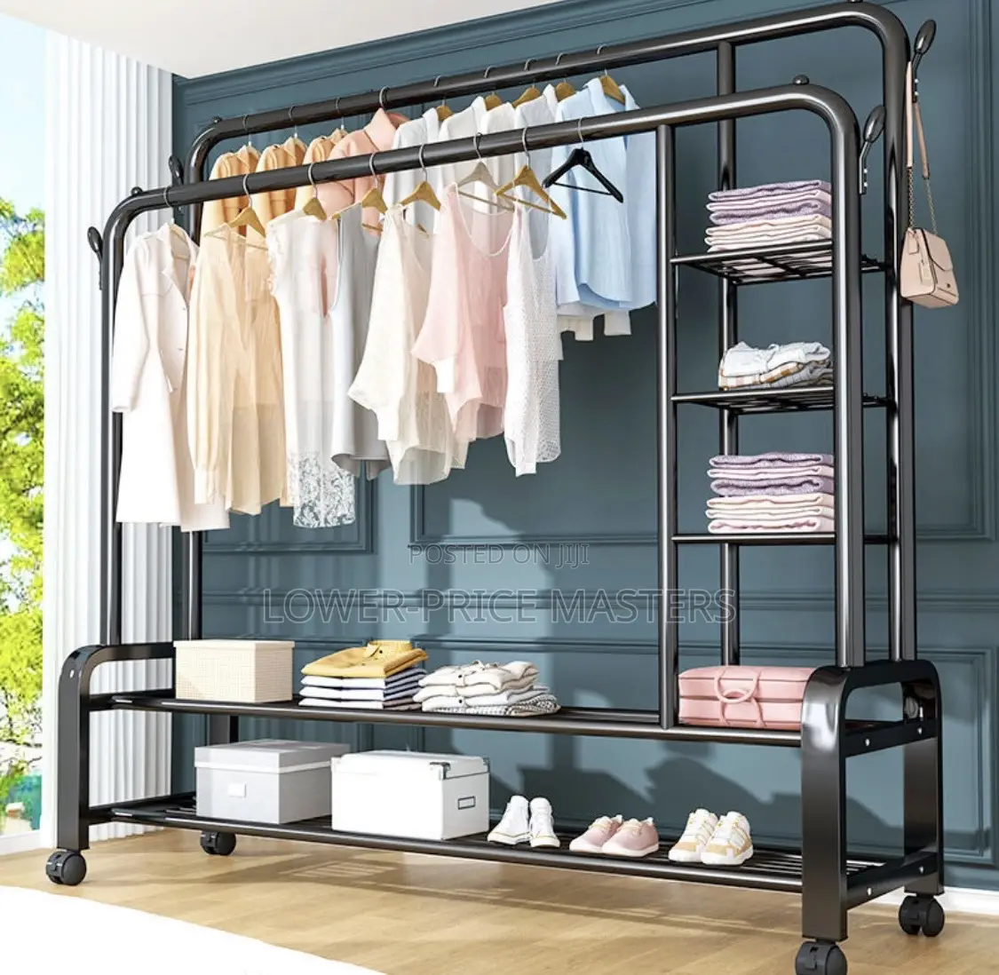 Cloth Hanger With Shelves
