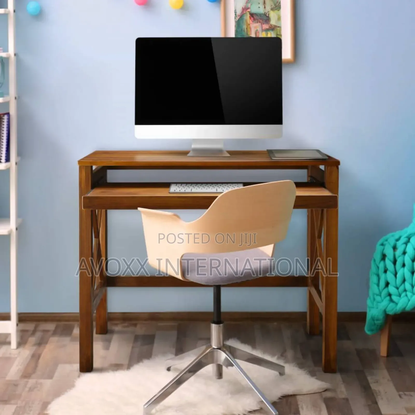 Casual Home Montego Folding Desk W/ Pull-Out Tray-Warm Brown