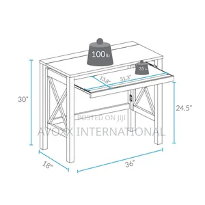 Casual Home Montego Folding Desk W/ Pull-Out Tray-Warm Brown
