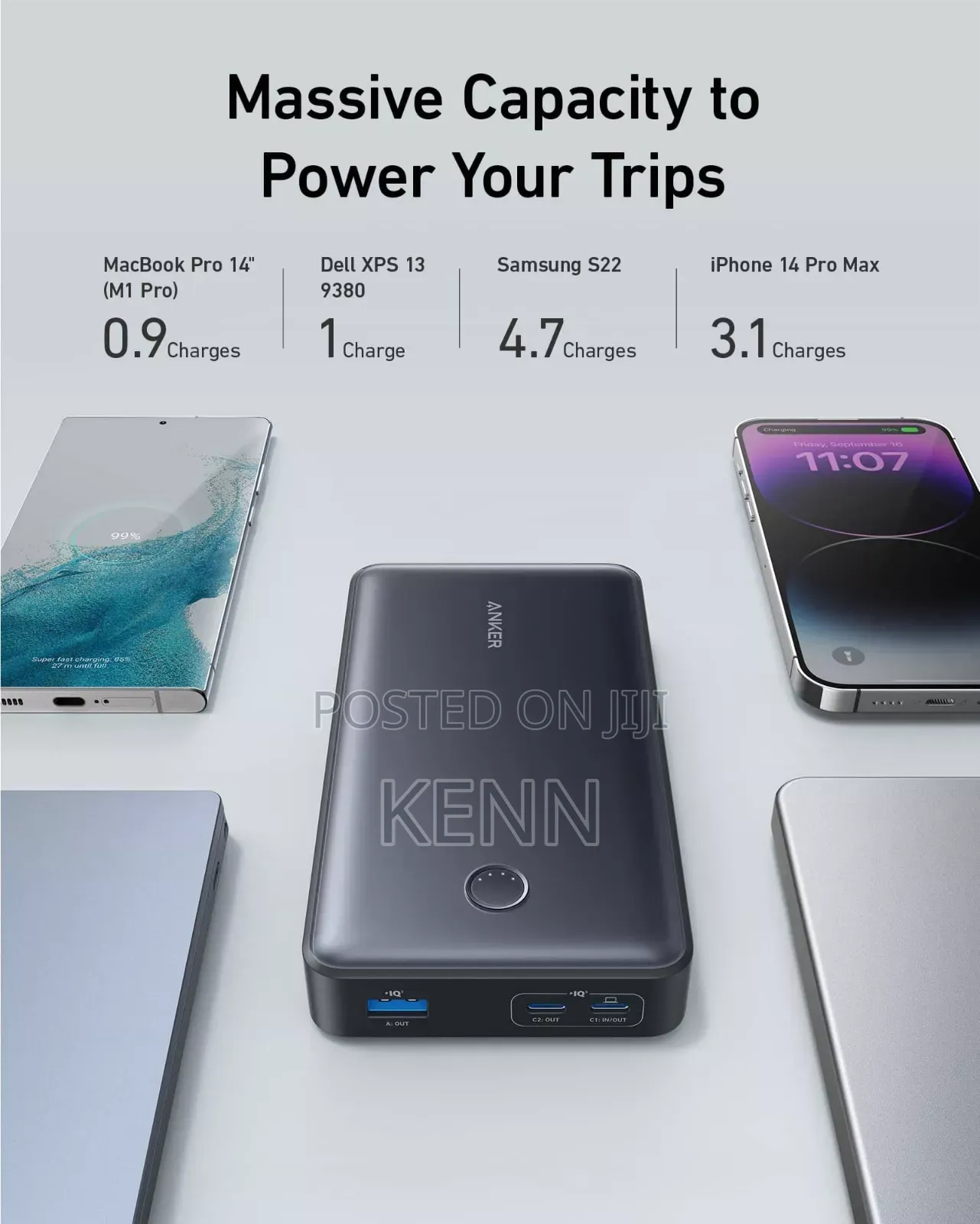 Anker Powercore 535 Type C Powerbank. Phone/45w Laptops/iPad