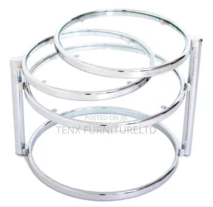 Coffee Table (Rotating) Glass ) Steel