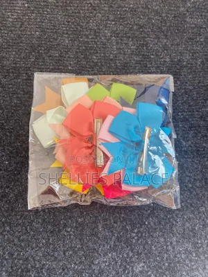 10pcs Baby Girl's Bow Hairpin Ribbon Random Color