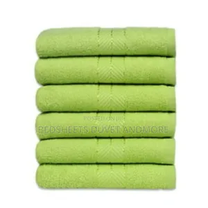 Water Absorbent Cotton Green Towel