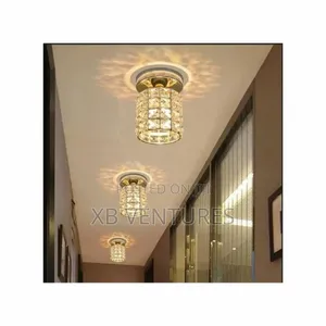 Nordic Round Plaid Crystal Ceiling Tricolor Light