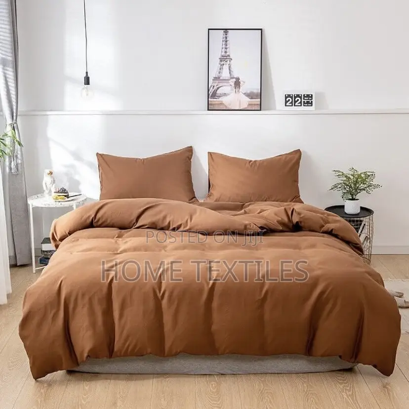 7 Pieces Plain Duvet or Quilt Set for King Sized Beds