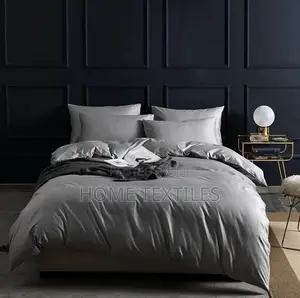7 Pieces Charcoal Grey Duvet Set for King Sized Bed
