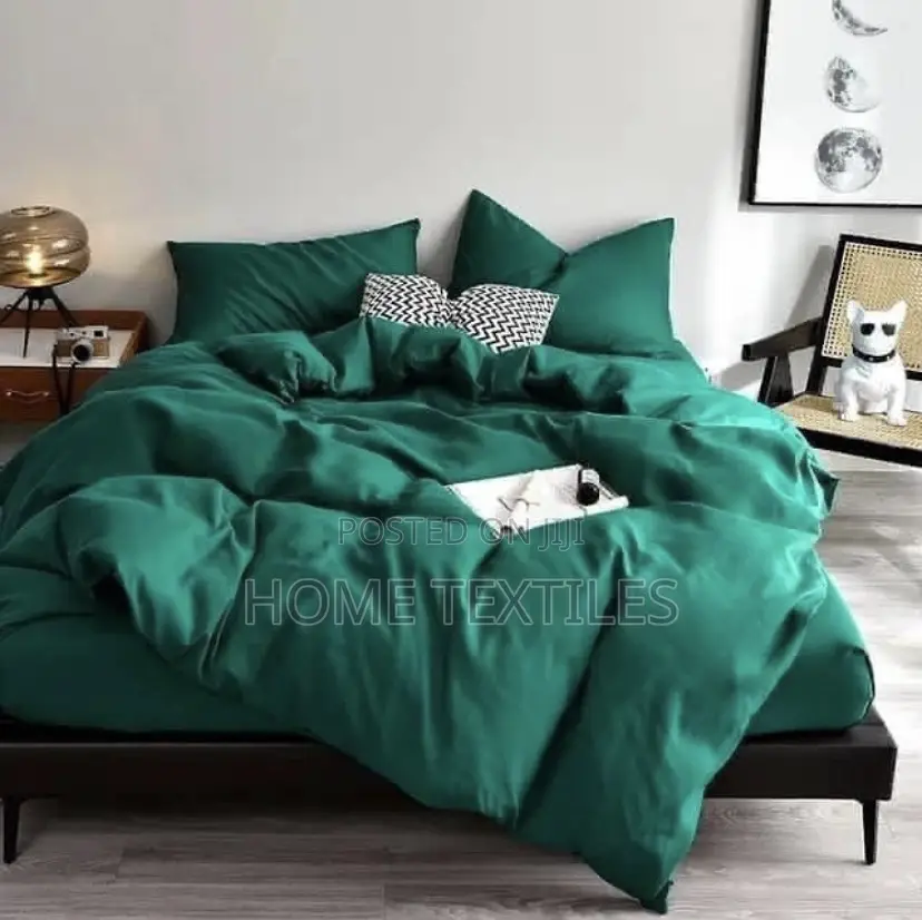 7 Pieces Green Duvet Sets for King Sized Beds