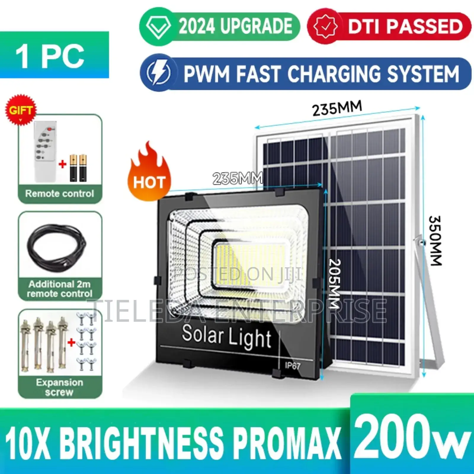 Best 200watts Solar Flood Light With Remote Controller