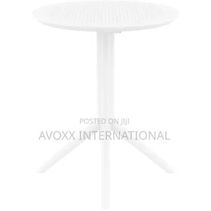 Siesta Sky Folding Table 60 Round - 2 PCS/ White Color