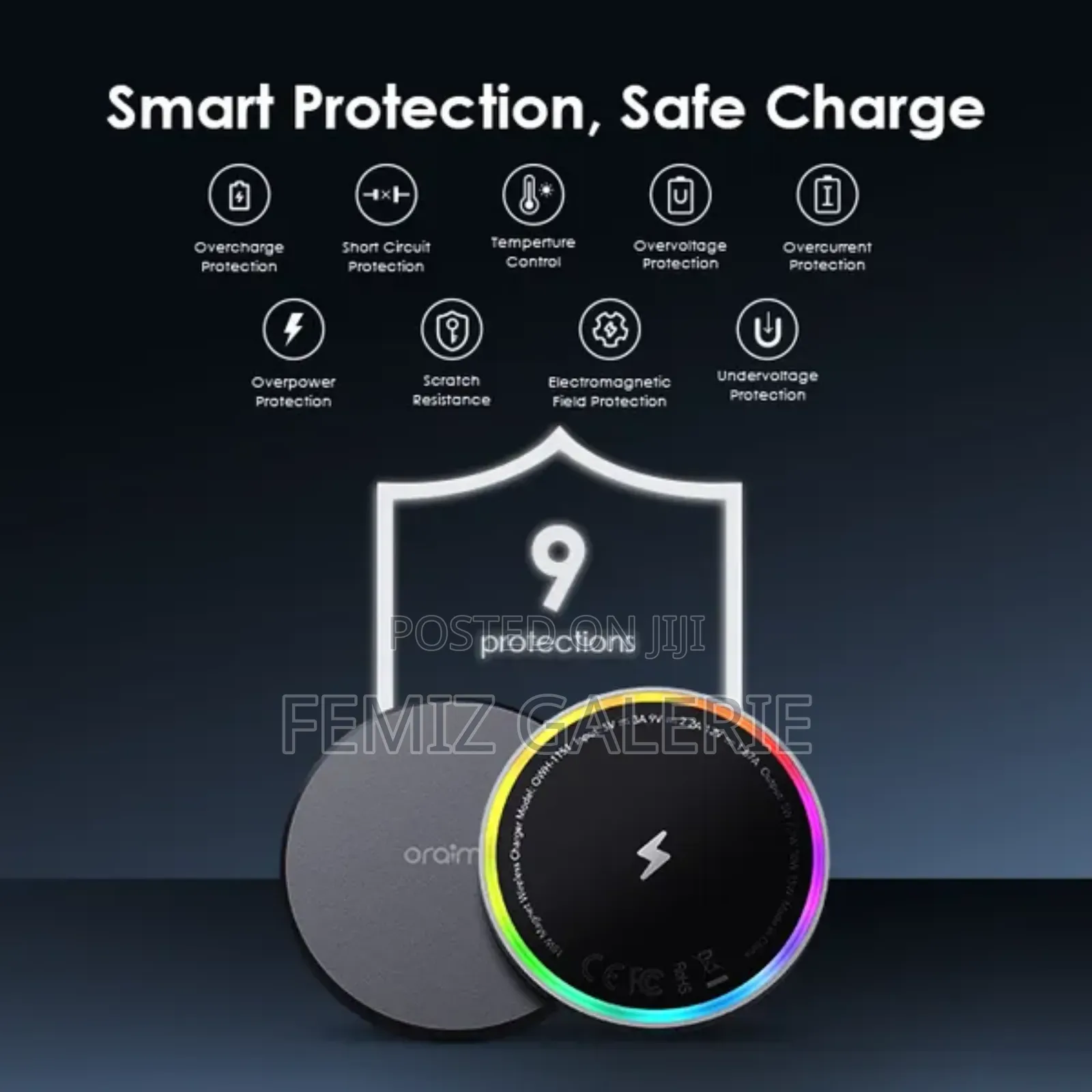 Oraimo Power Dock 15w Magnetic Wireless Charging Pad