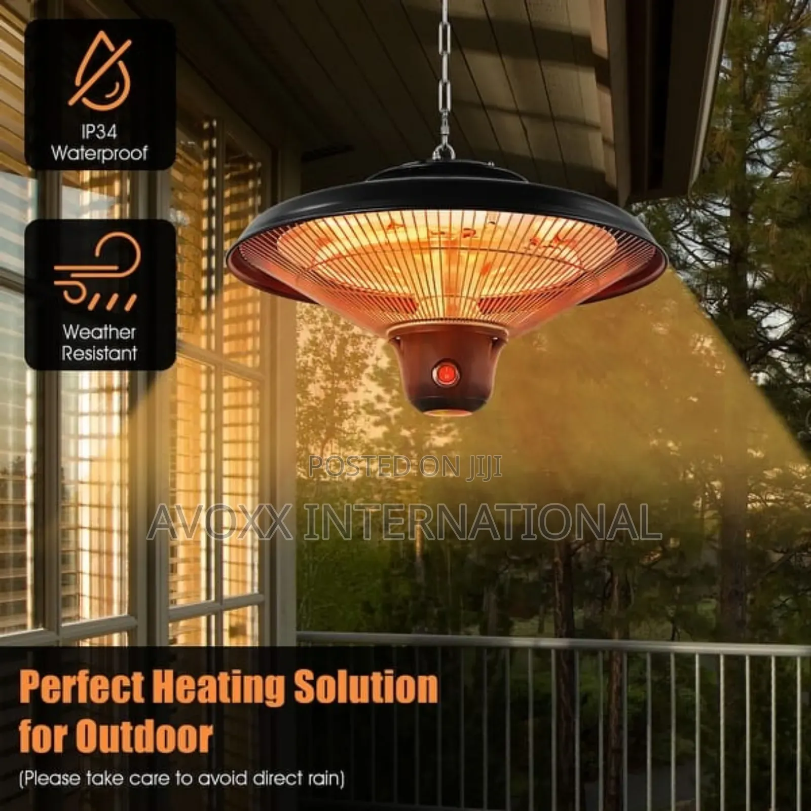 Costway Electric Hanging Ceiling Mounted Infrared Heater