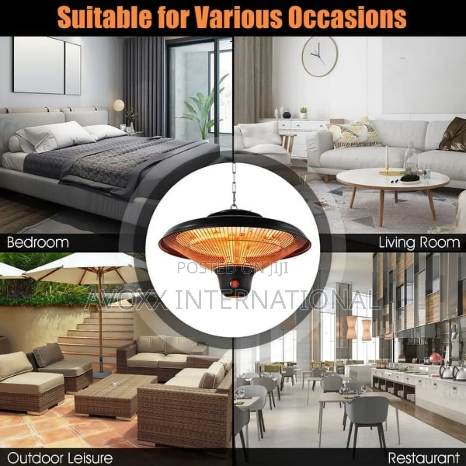 Costway Electric Hanging Ceiling Mounted Infrared Heater