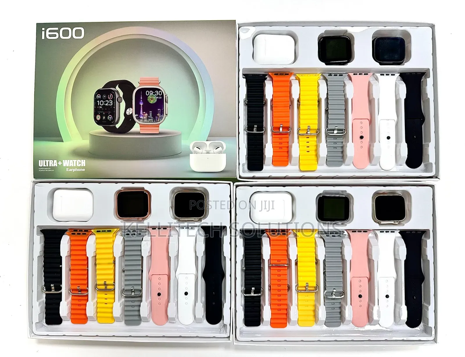 I600 Ultra Series 9 Smart Watches With 7 Straps and I12