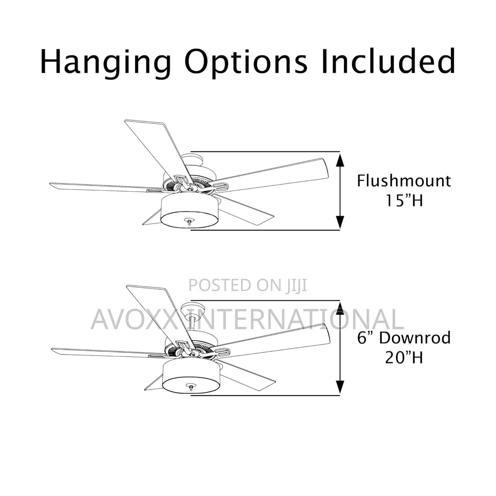 RIVER OF GOODS Decor-Style Ceiling Fan Light - 5-Blade - 52"
