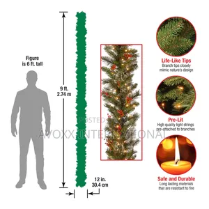 NTC Pre-Lit Artificial Christmas Garland 9ft