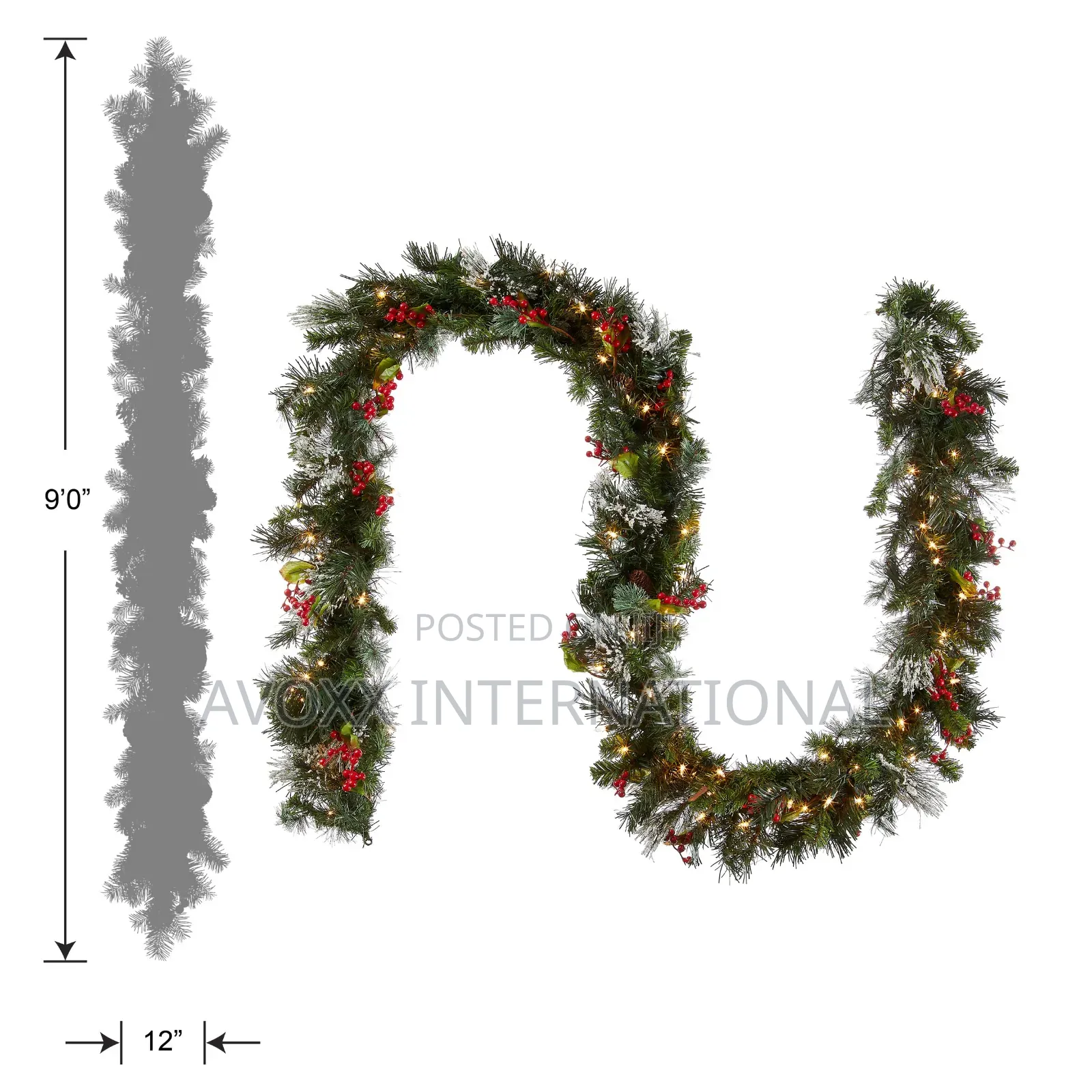 NTC Pre-Lit Artificial Christmas Garland 9ft