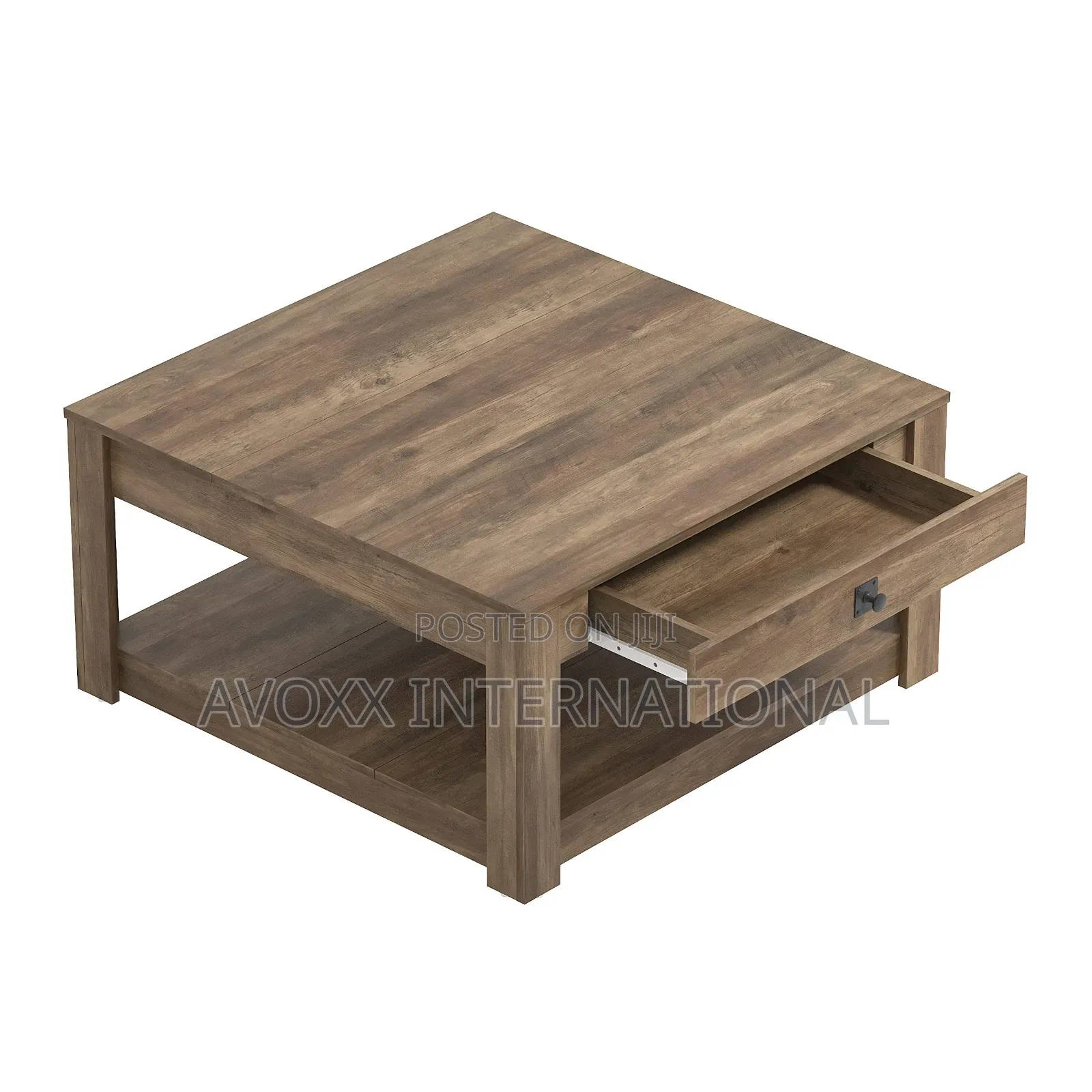 Galano Philia Square Modern Coffee Table With Storage Drawer