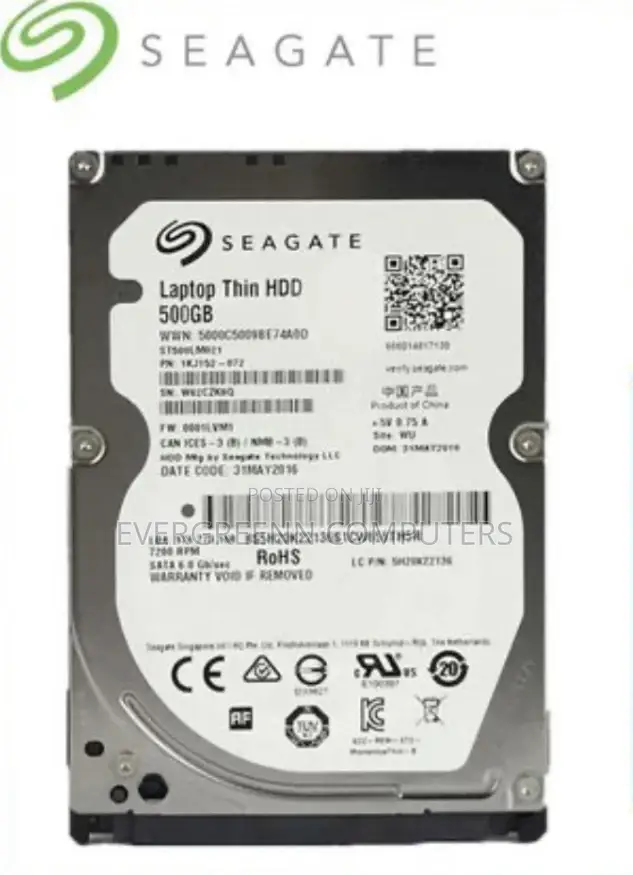 500gb Seagate Laptop Sata Hard Drive