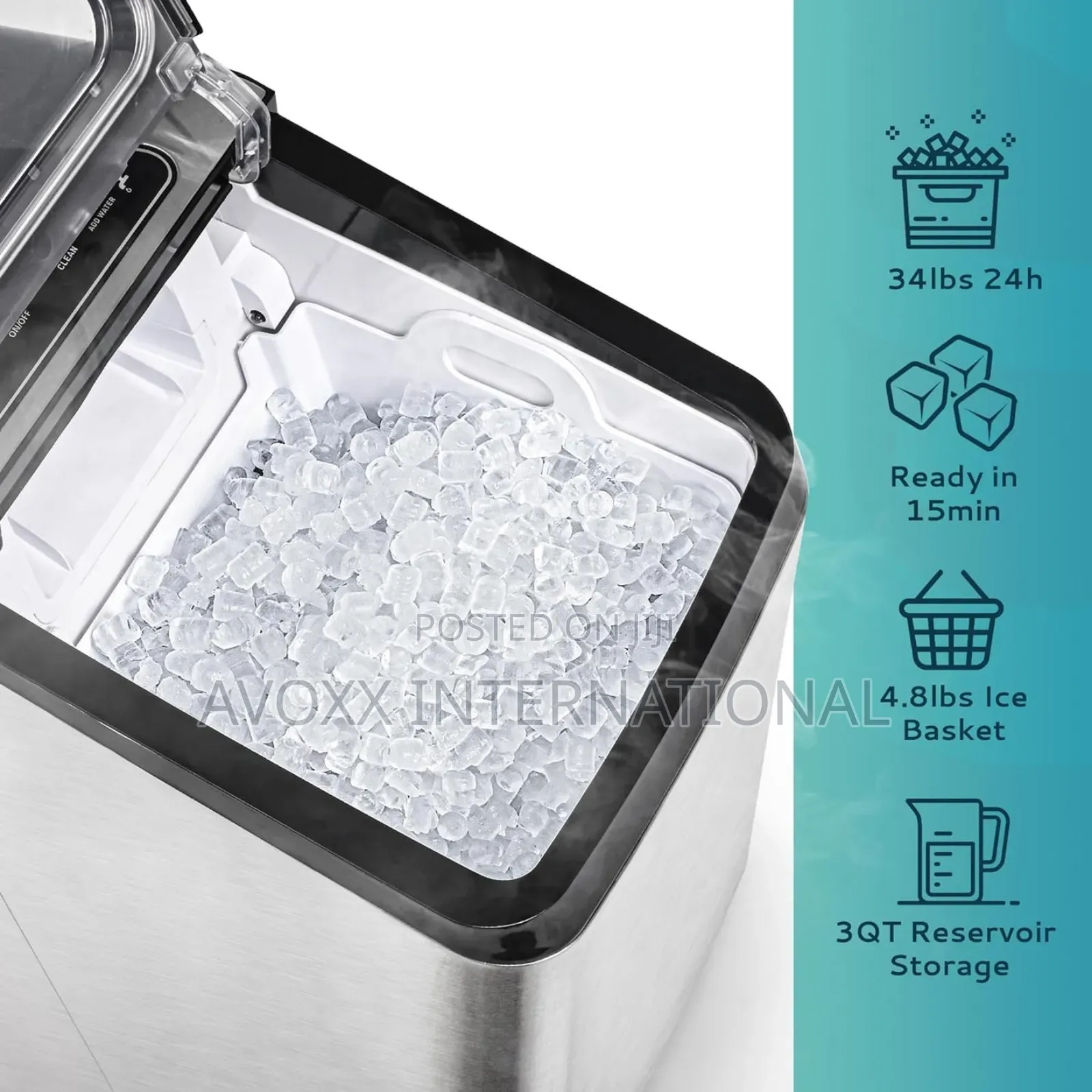 Euhomy Nugget Ice Maker Countertop, Max 34lbs/ Im-035
