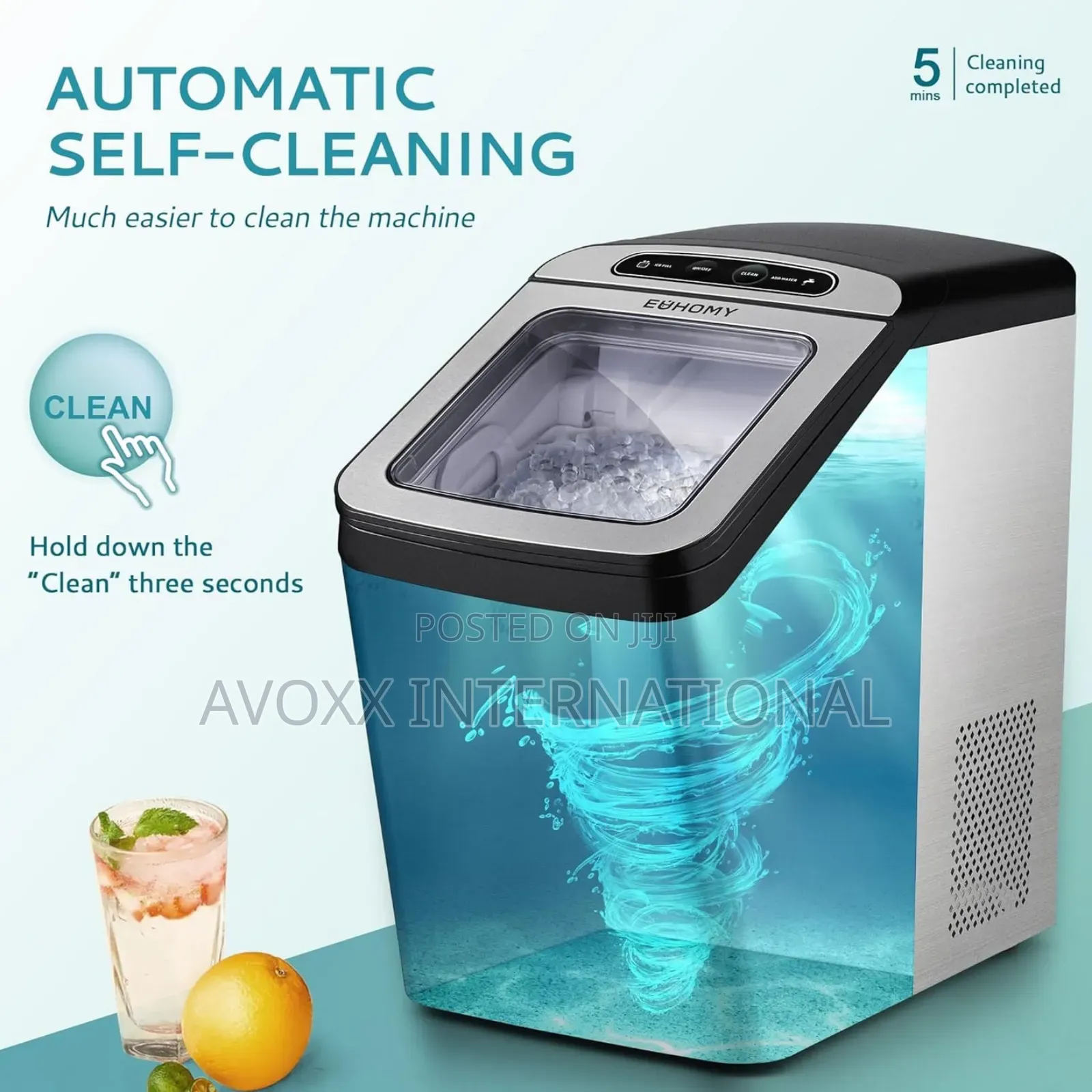 Euhomy Nugget Ice Maker Countertop, Max 34lbs/ Im-035
