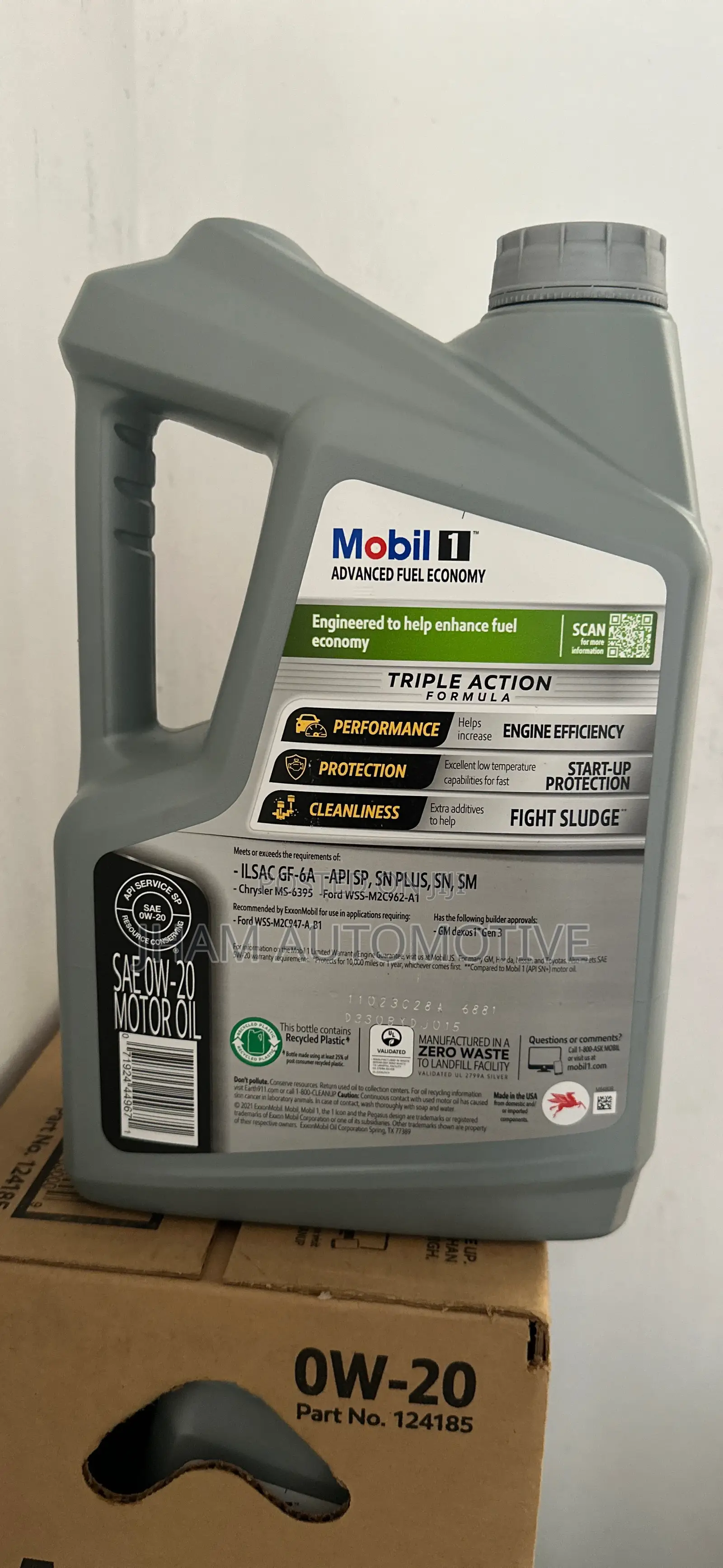 Original Mobil 1 Adv Fuel Economy Full Syn Oil 0w-20 5qt From Usa