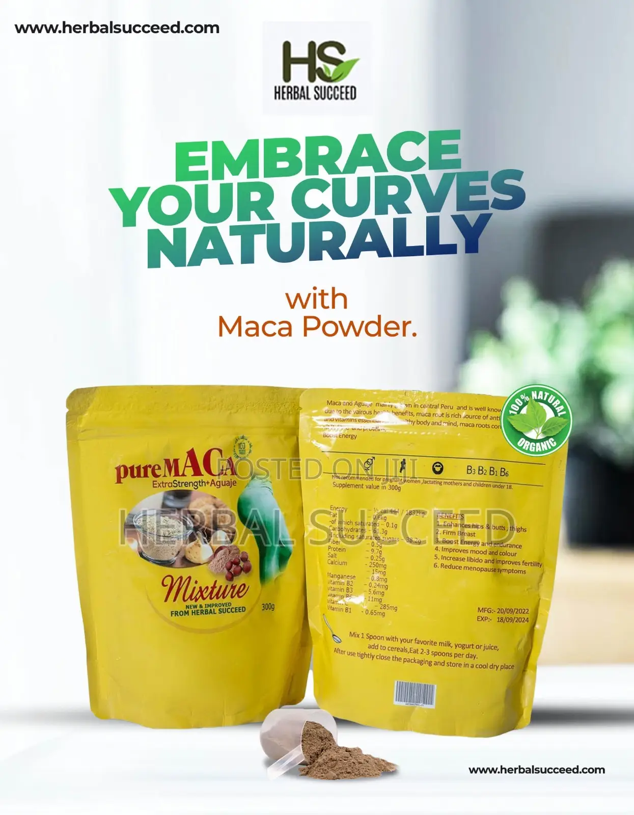 Herbalsucceed Pure Maca Powder